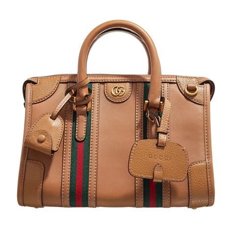 Gucci Beige Joy Bauletto Bag with Logo < Totes 